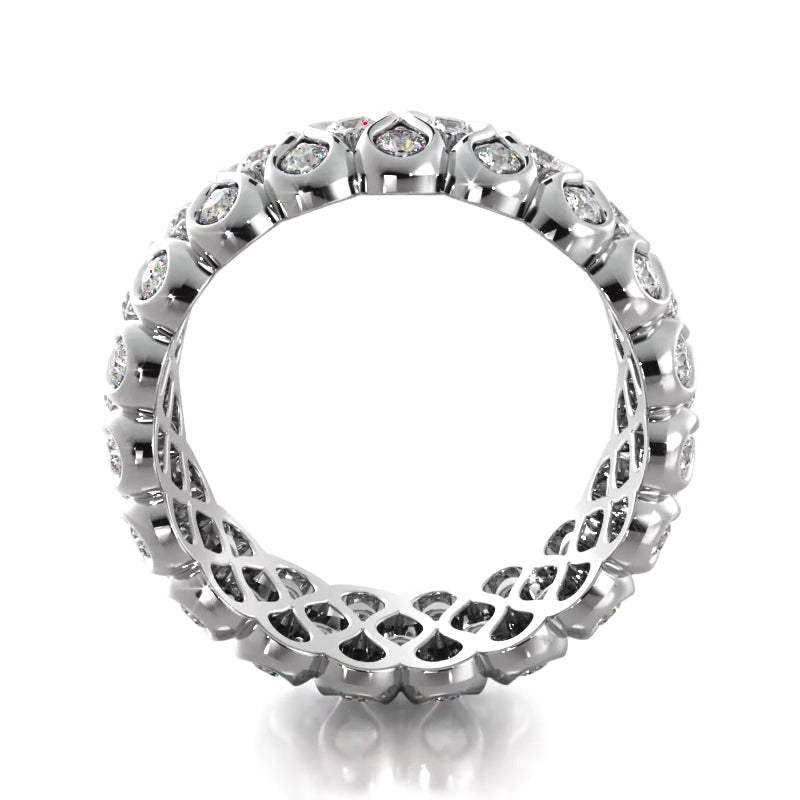 1.05 ct. Round Diamond Eternity Wedding Band-VIRABYANI