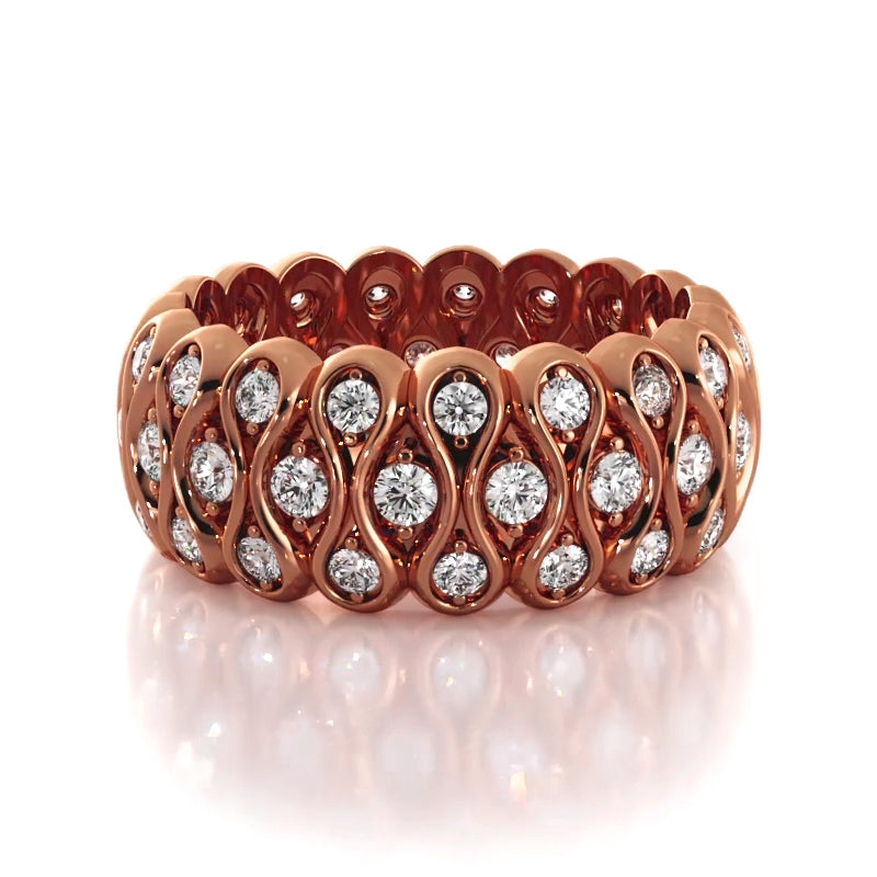 1.05 ct. Round Diamond Eternity Wedding Band-VIRABYANI