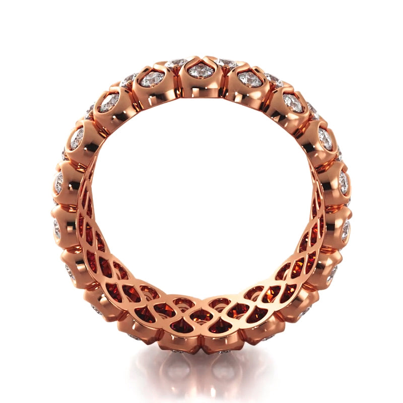 1.05 ct. Round Diamond Eternity Wedding Band-VIRABYANI