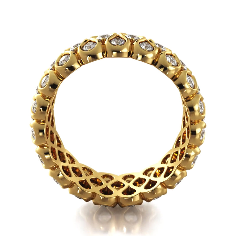 1.05 ct. Round Diamond Eternity Wedding Band-VIRABYANI