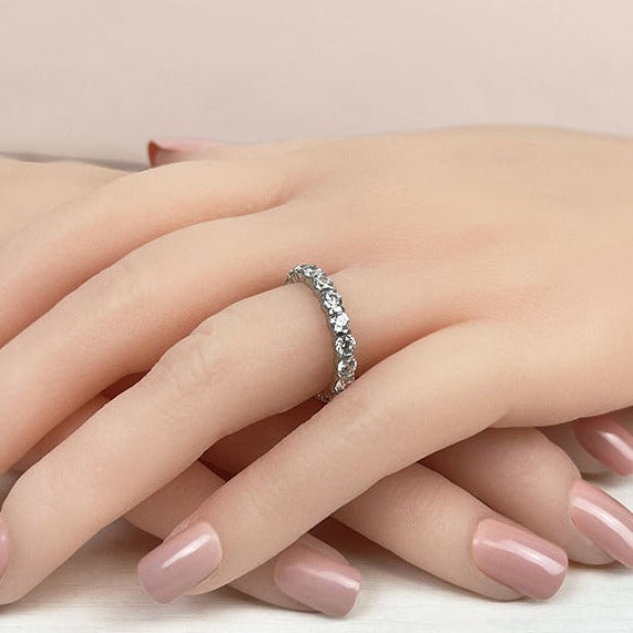 2.00 ct. Round Diamond eternity Wedding Band-VIRABYANI