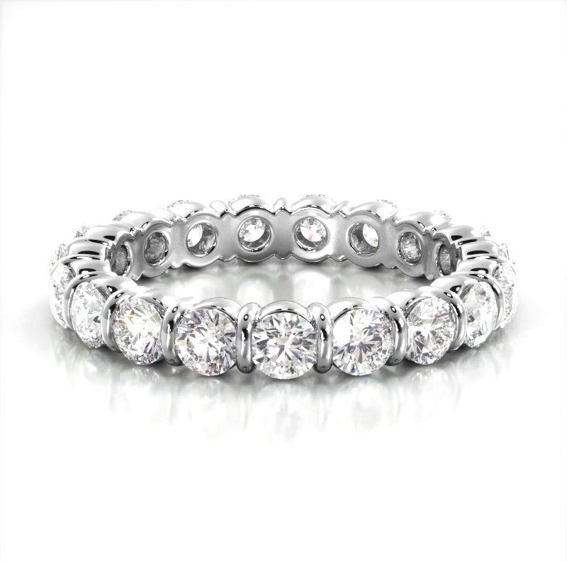 2.00 ct. Round Diamond eternity Wedding Band-VIRABYANI