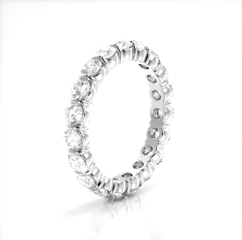 2.00 ct. Round Diamond eternity Wedding Band-VIRABYANI