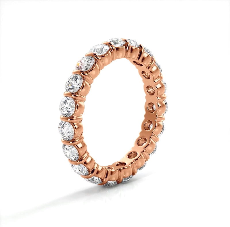 2.00 ct. Round Diamond eternity Wedding Band-VIRABYANI