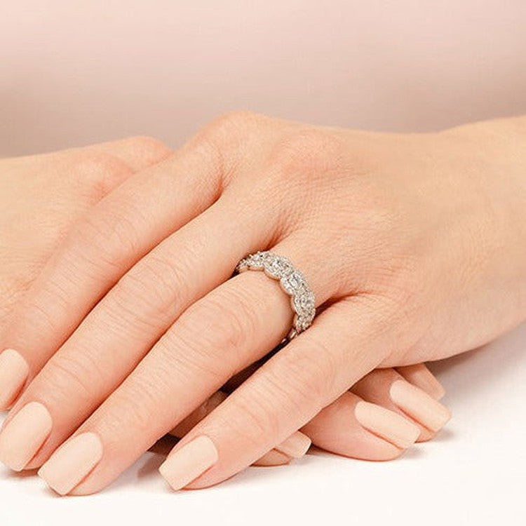 2.56 ct. Round Diamond Eternity Wedding Band-VIRABYANI