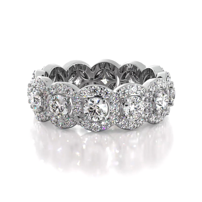 2.56 ct. Round Diamond Eternity Wedding Band-VIRABYANI
