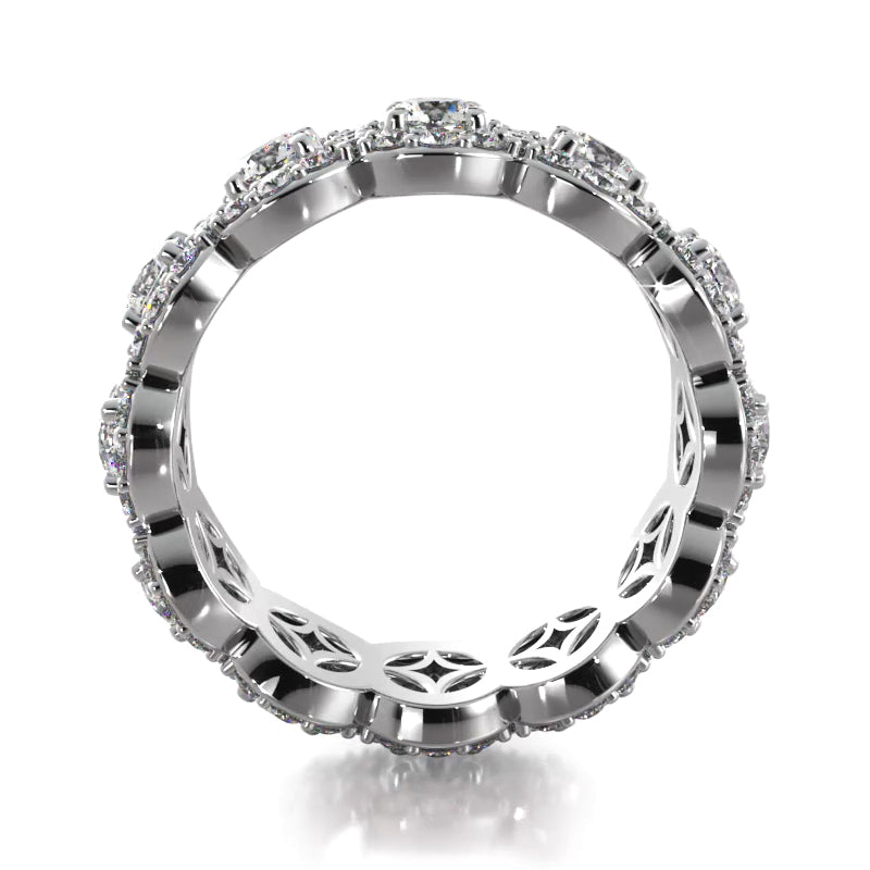 2.56 ct. Round Diamond Eternity Wedding Band-VIRABYANI