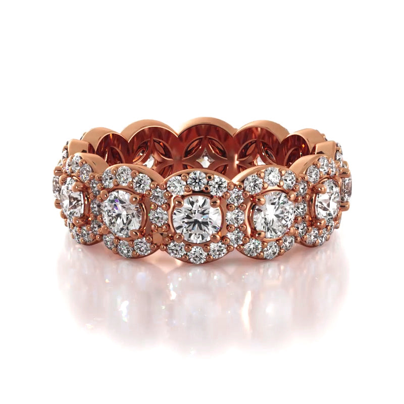 2.56 ct. Round Diamond Eternity Wedding Band-VIRABYANI