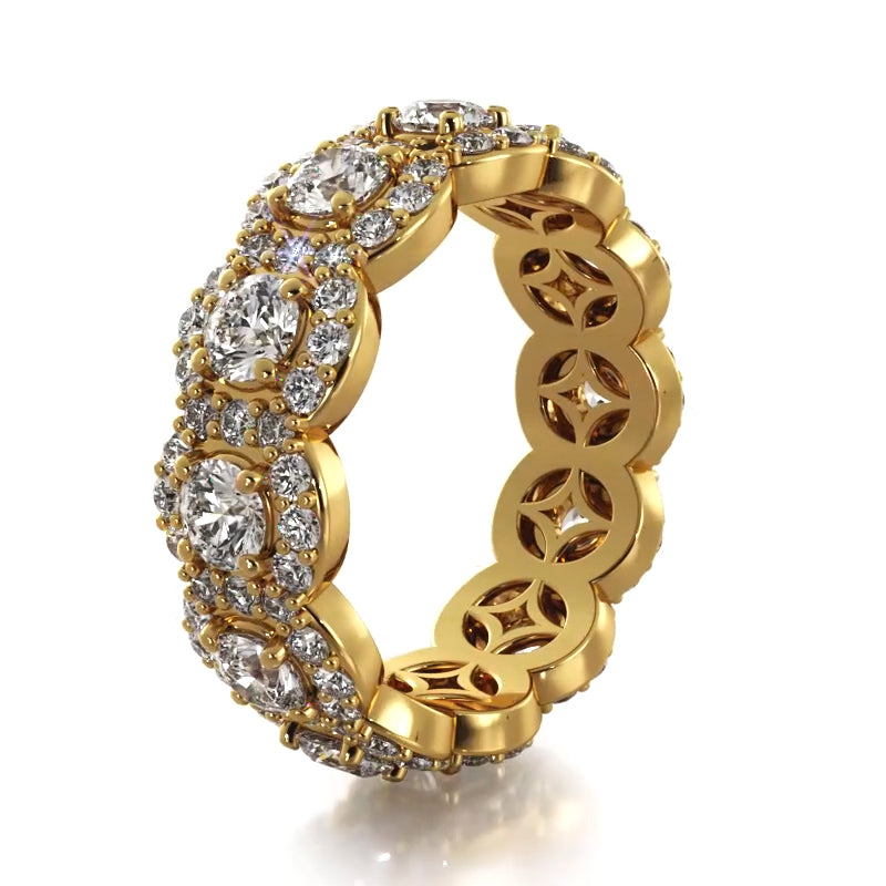 2.56 ct. Round Diamond Eternity Wedding Band-VIRABYANI