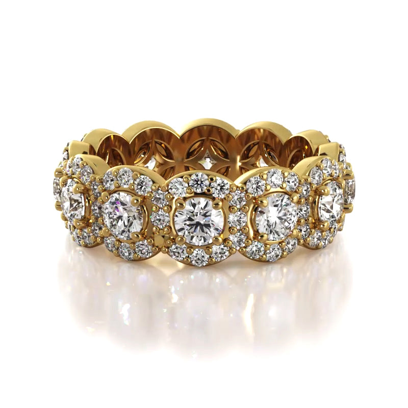 2.56 ct. Round Diamond Eternity Wedding Band-VIRABYANI