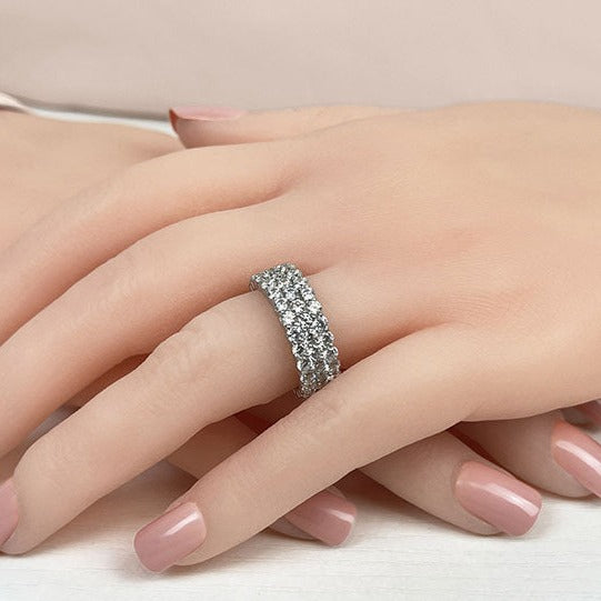 4.68 ct. Round Diamond Eternity Wedding Band-VIRABYANI