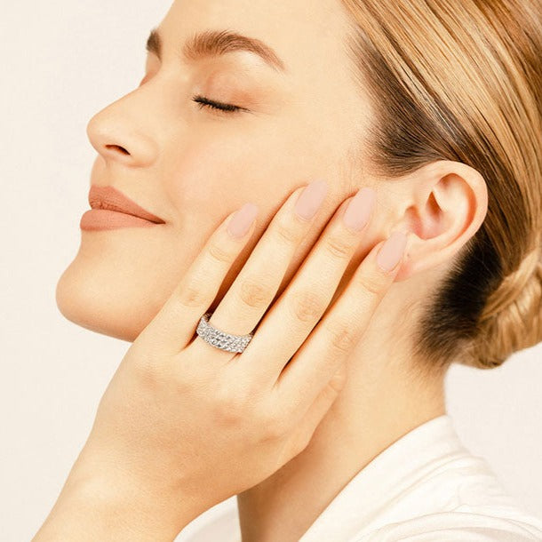 4.68 ct. Round Diamond Eternity Wedding Band-VIRABYANI