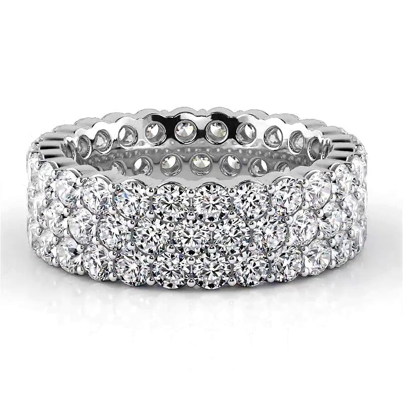 4.68 ct. Round Diamond Eternity Wedding Band-VIRABYANI