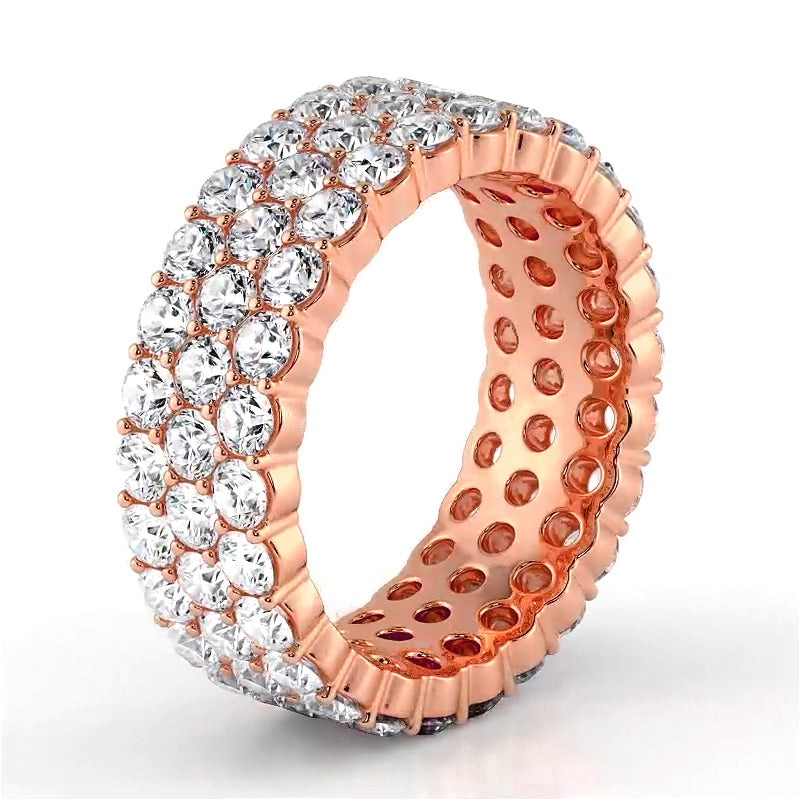 4.68 ct. Round Diamond Eternity Wedding Band-VIRABYANI