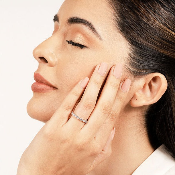 1.65 ct. Round Diamond Eternity Wedding Band-VIRABYANI