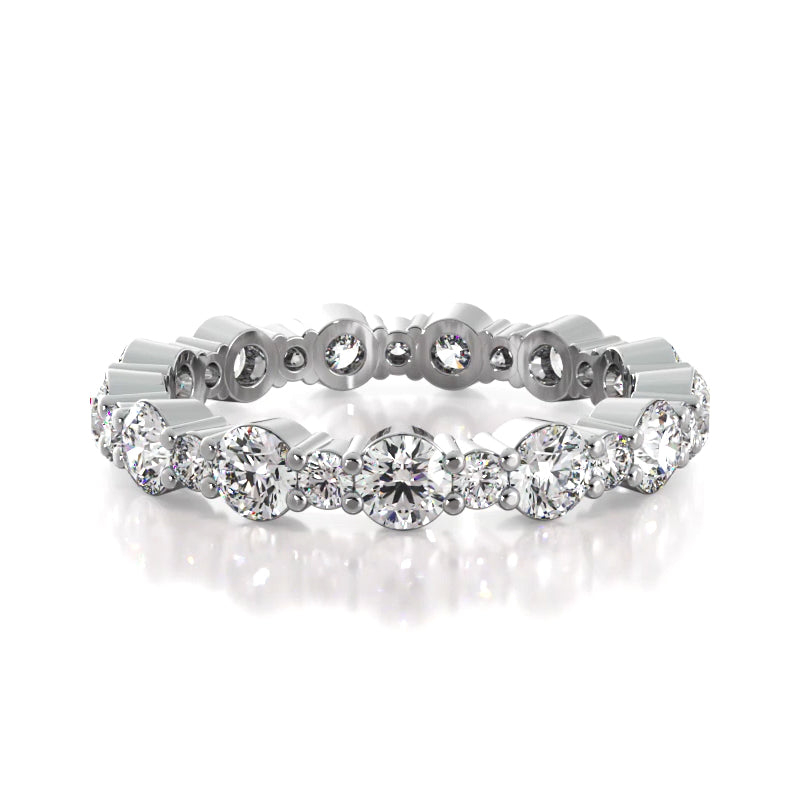 1.65 ct. Round Diamond Eternity Wedding Band-VIRABYANI