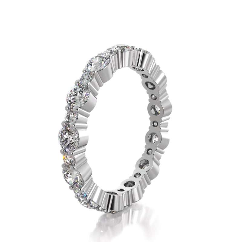 1.65 ct. Round Diamond Eternity Wedding Band-VIRABYANI