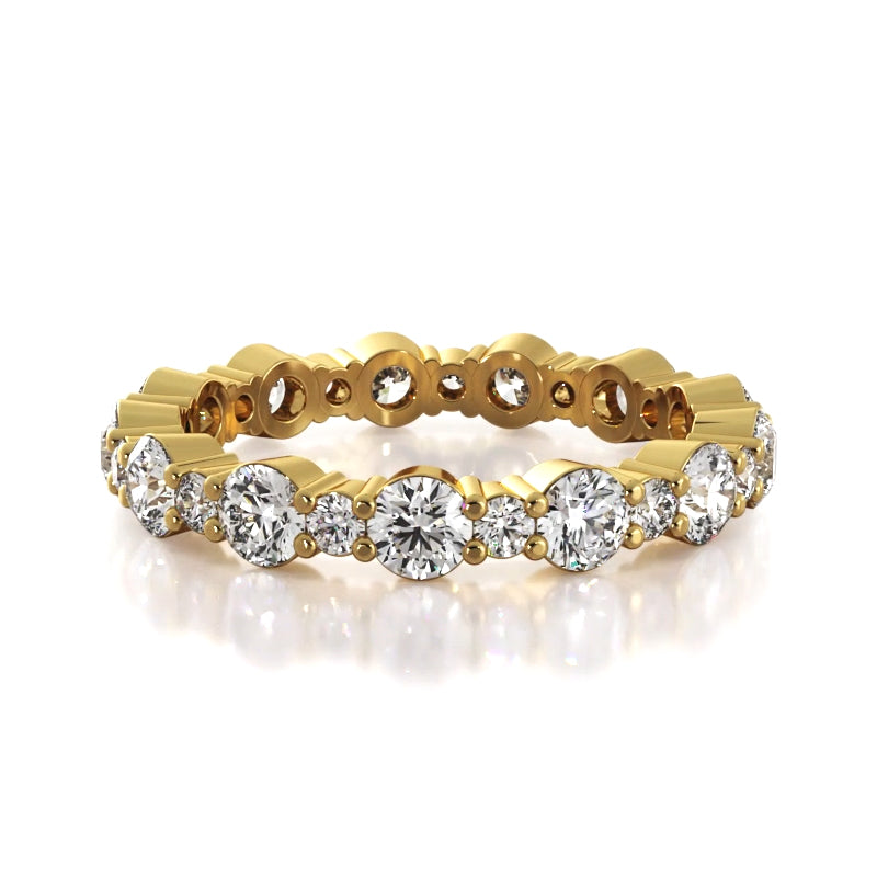 1.65 ct. Round Diamond Eternity Wedding Band-VIRABYANI