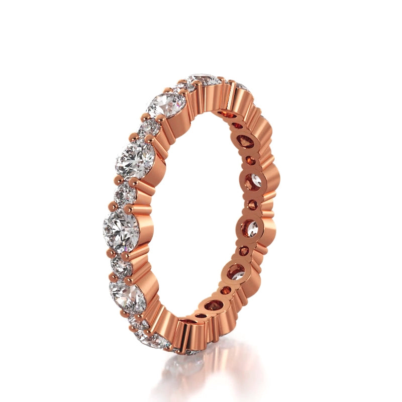 1.65 ct. Round Diamond Eternity Wedding Band-VIRABYANI