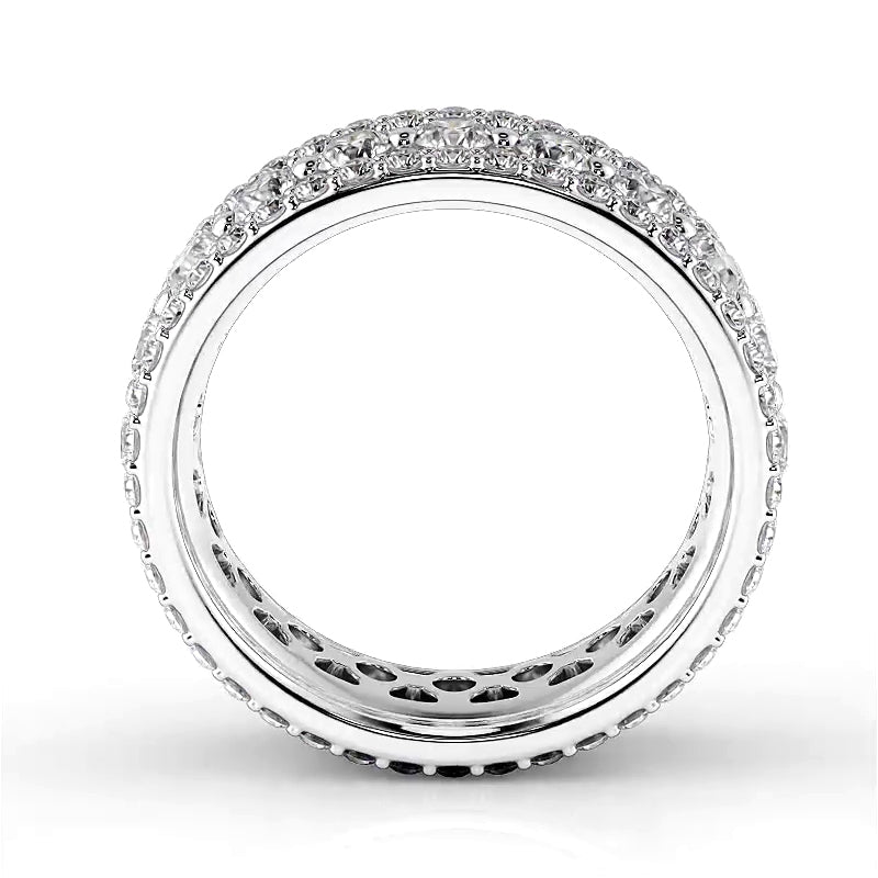 2.29 ct. Round Diamond Triple Row Wedding Band-VIRABYANI