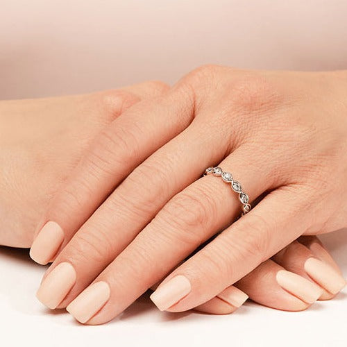 0.43 ct. Round Diamond Eternity Wedding Band-VIRABYANI