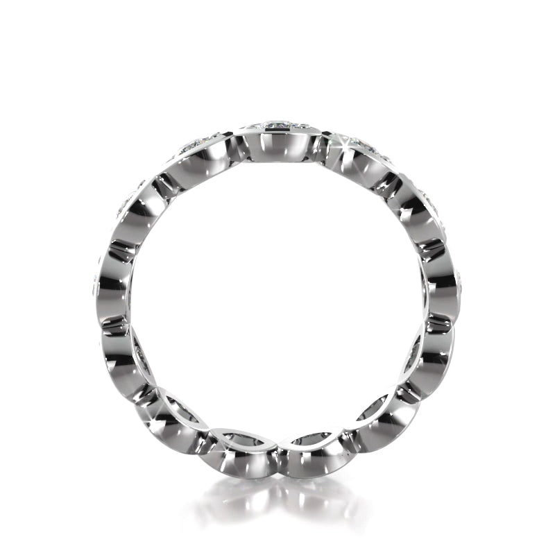 0.43 ct. Round Diamond Eternity Wedding Band-VIRABYANI