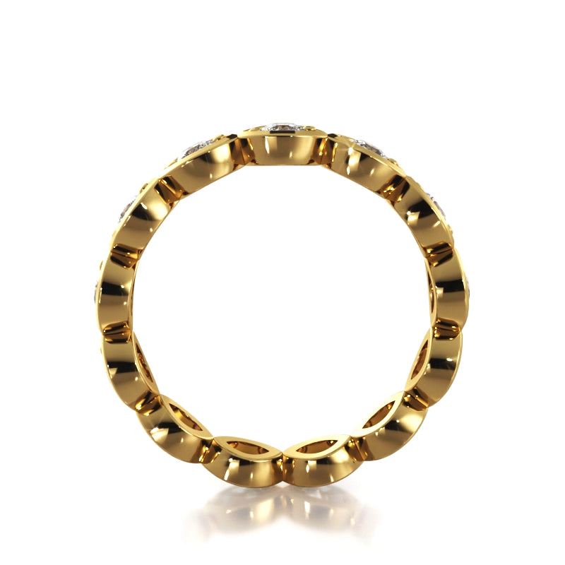 0.43 ct. Round Diamond Eternity Wedding Band-VIRABYANI