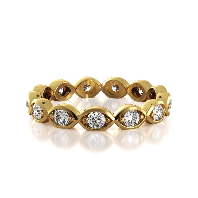 0.43 ct. Round Diamond Eternity Wedding Band-VIRABYANI