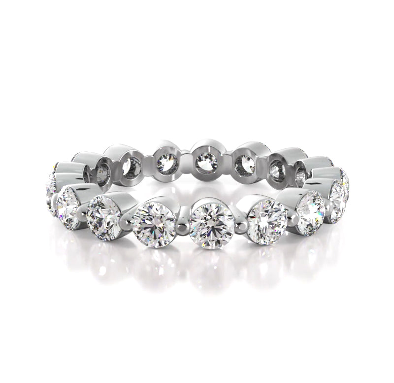 1.79 ct. Round Diamond Eternity Wedding Band-VIRABYANI