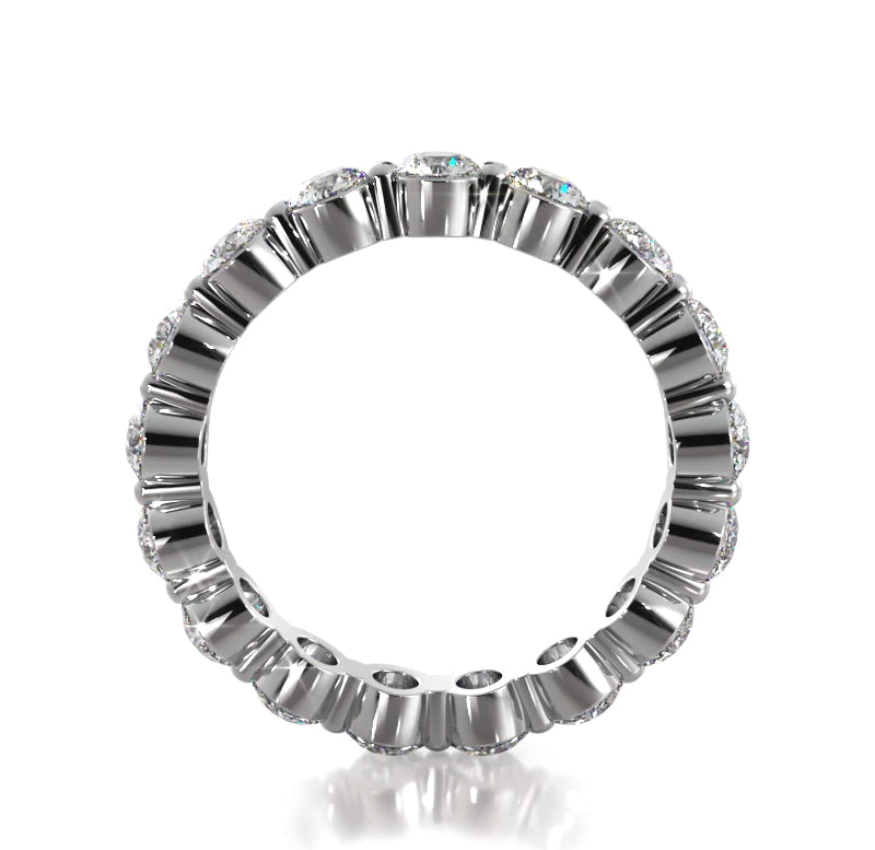 1.79 ct. Round Diamond Eternity Wedding Band-VIRABYANI
