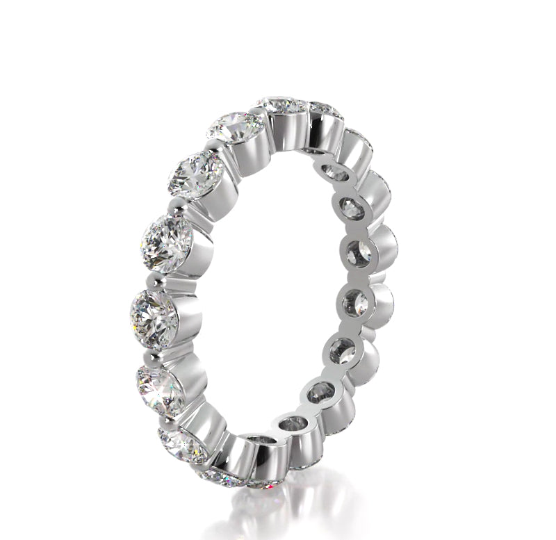 1.79 ct. Round Diamond Eternity Wedding Band-VIRABYANI