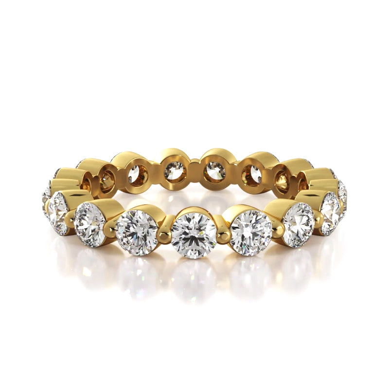 1.79 ct. Round Diamond Eternity Wedding Band-VIRABYANI