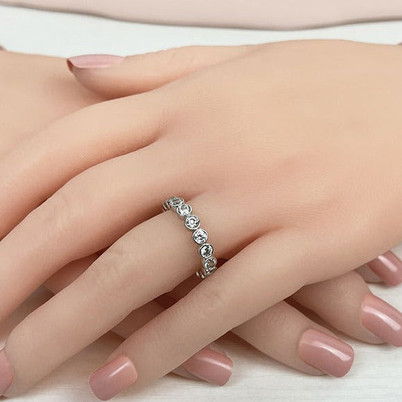 2.56 ct. Round Diamond Eternity Wedding Band-VIRABYANI