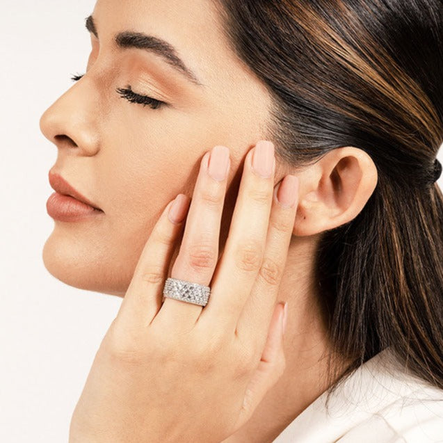 5.59 ct. Round Diamond Eternity Wedding Band-VIRABYANI