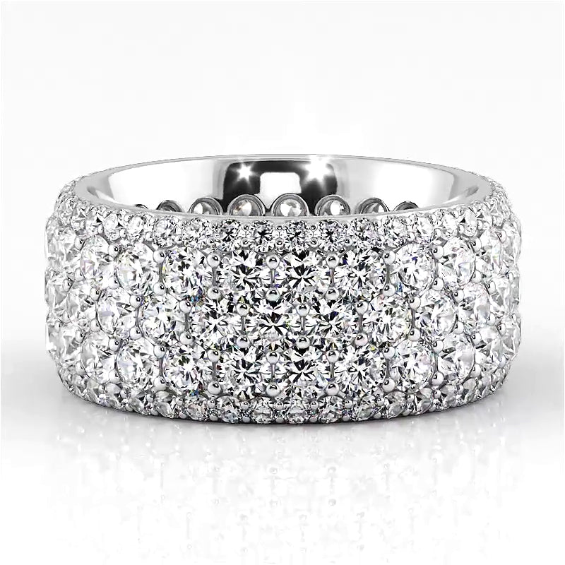 5.59 ct. Round Diamond Eternity Wedding Band-VIRABYANI