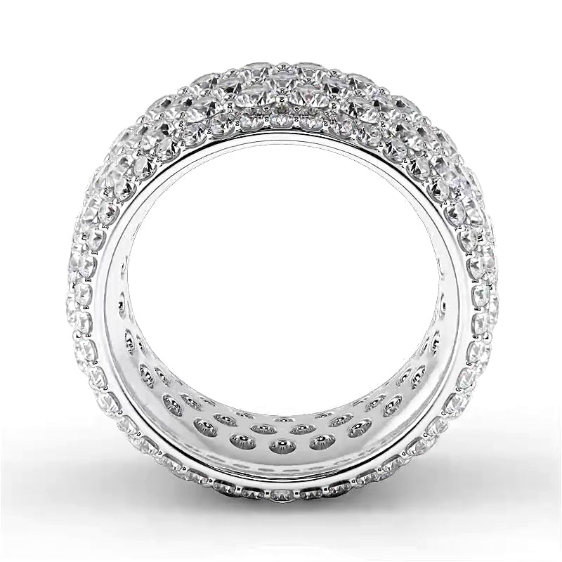 5.59 ct. Round Diamond Eternity Wedding Band-VIRABYANI