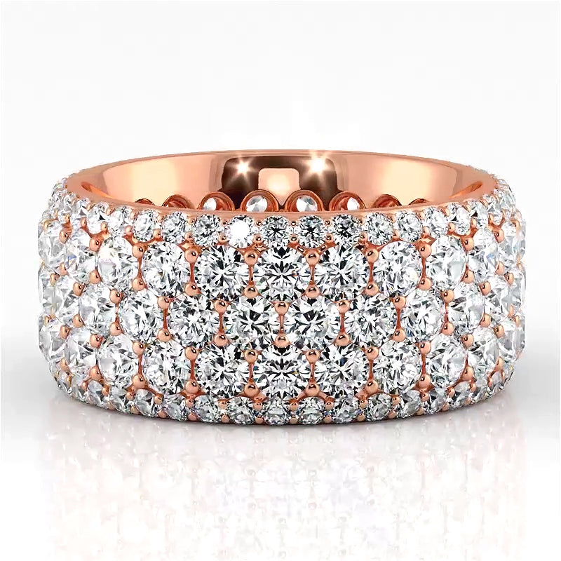 5.59 ct. Round Diamond Eternity Wedding Band-VIRABYANI