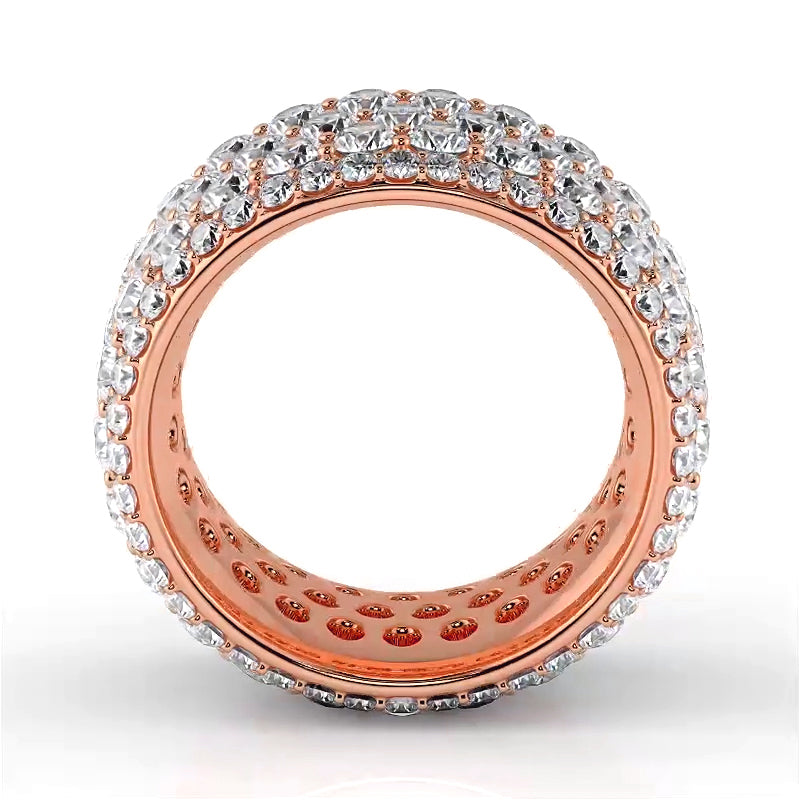 5.59 ct. Round Diamond Eternity Wedding Band-VIRABYANI