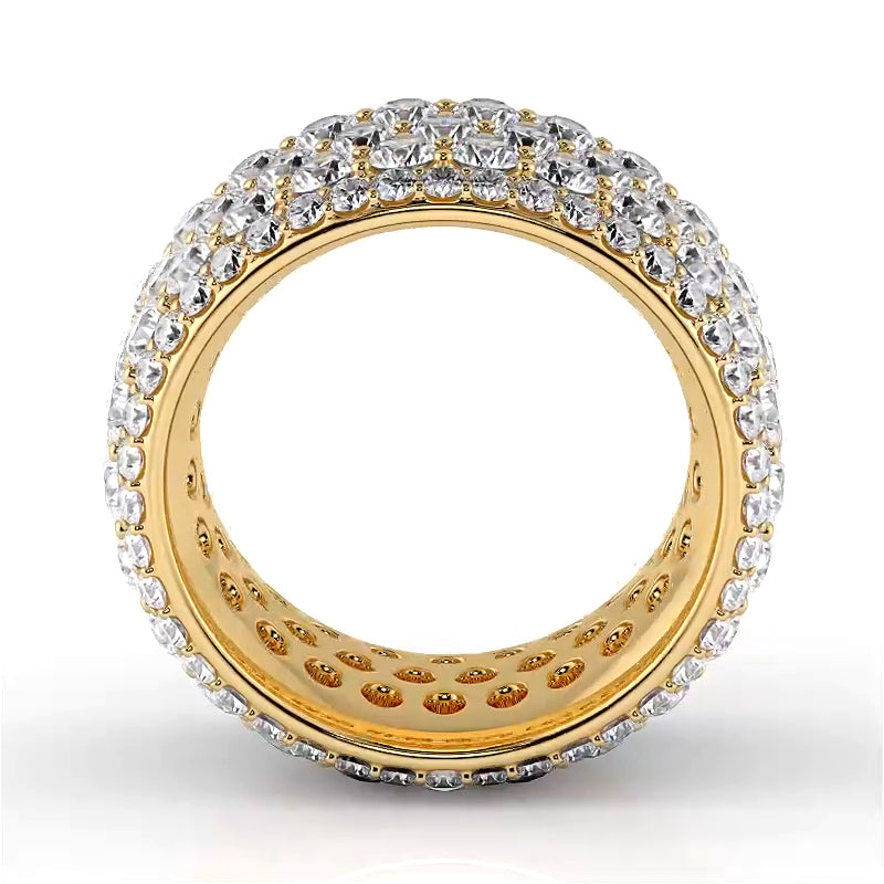 5.59 ct. Round Diamond Eternity Wedding Band-VIRABYANI