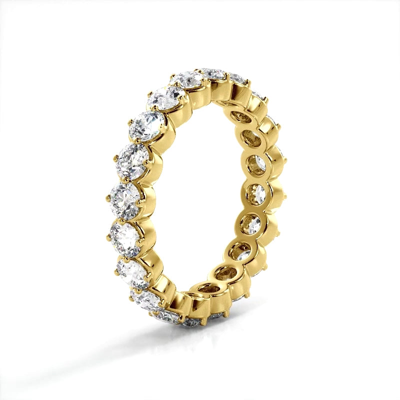 2.10 ct. Round Diamond Eternity Wedding Band-VIRABYANI