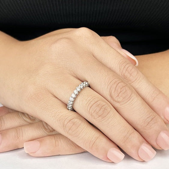 3.11 ct. Round Diamond Eternity Wedding Band-VIRABYANI