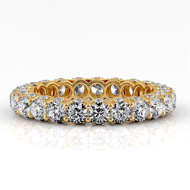 3.11 ct. Round Diamond Eternity Wedding Band-VIRABYANI