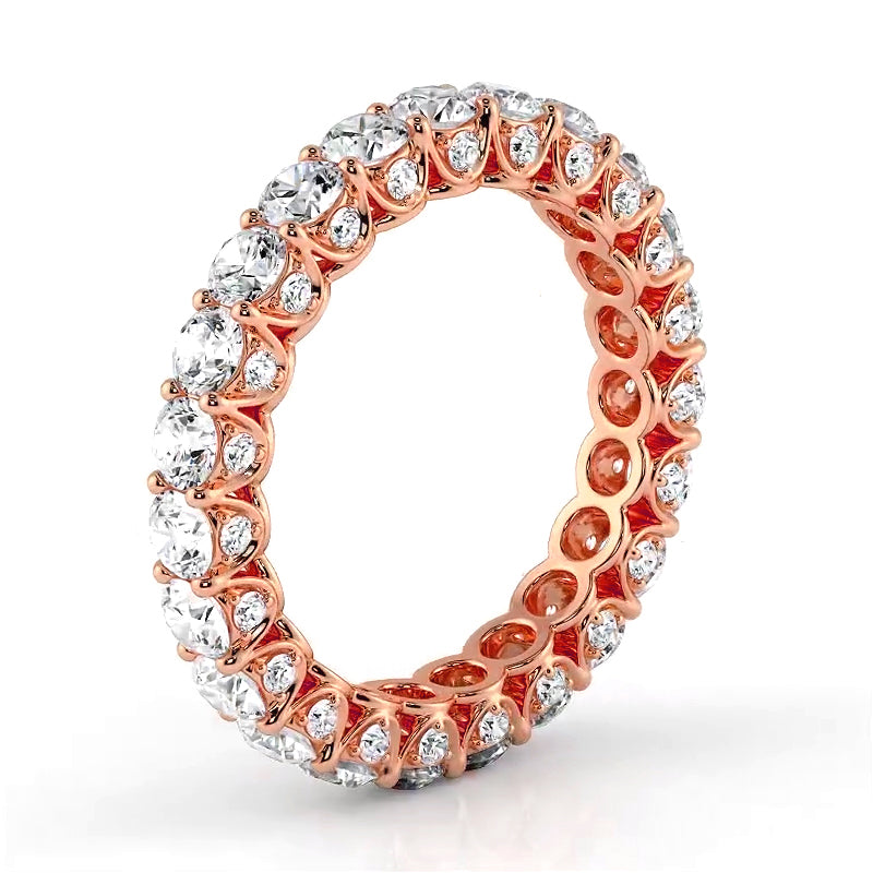 3.11 ct. Round Diamond Eternity Wedding Band-VIRABYANI