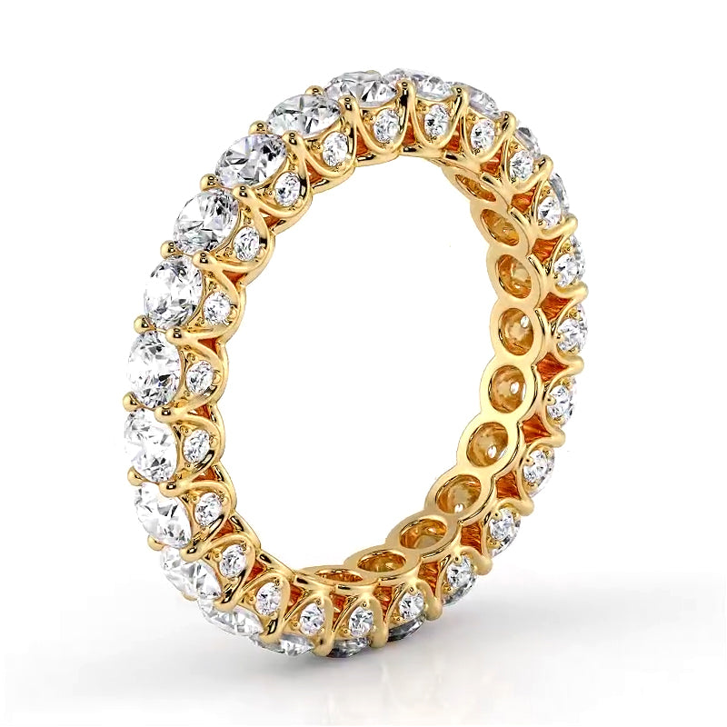 3.11 ct. Round Diamond Eternity Wedding Band-VIRABYANI