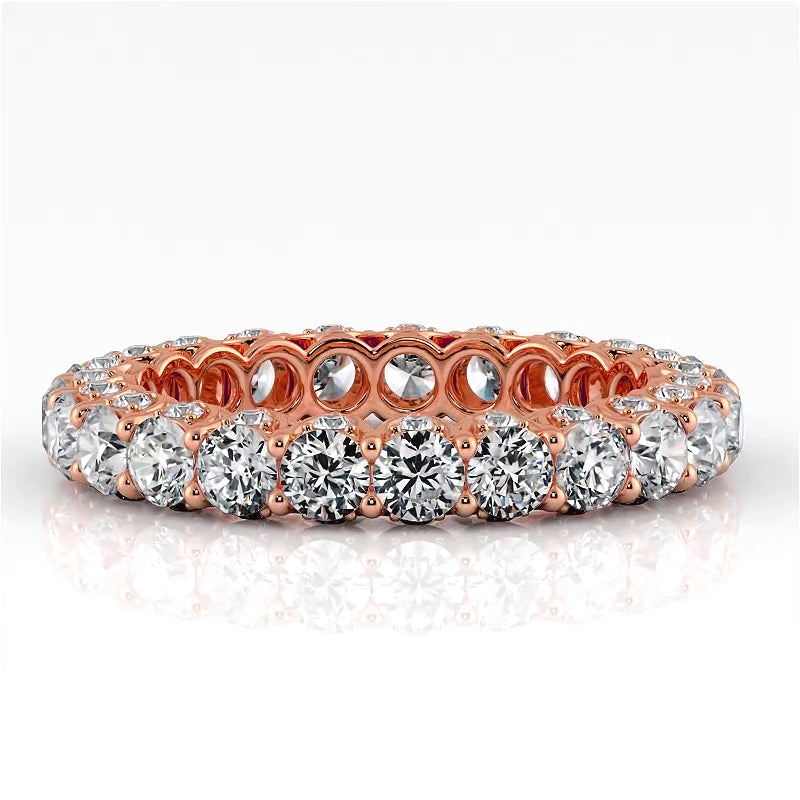 3.11 ct. Round Diamond Eternity Wedding Band-VIRABYANI