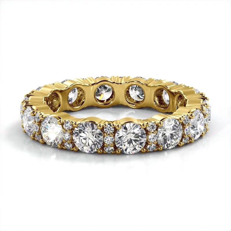 2.12 ct Round Diamond Eternity Wedding Band-VIRABYANI