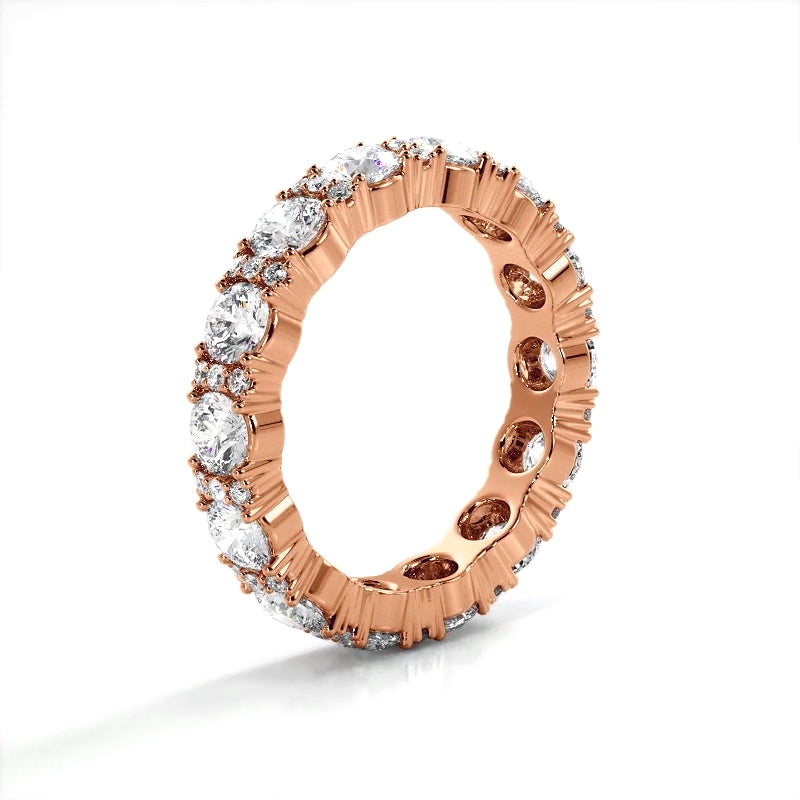 2.12 ct Round Diamond Eternity Wedding Band-VIRABYANI