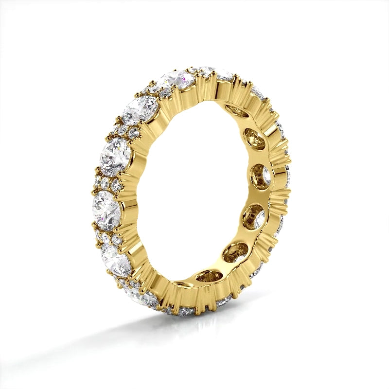 2.12 ct Round Diamond Eternity Wedding Band-VIRABYANI