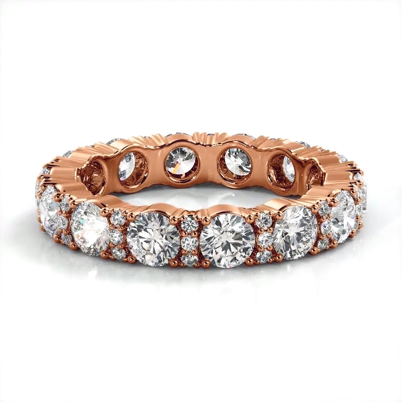 2.12 ct Round Diamond Eternity Wedding Band-VIRABYANI