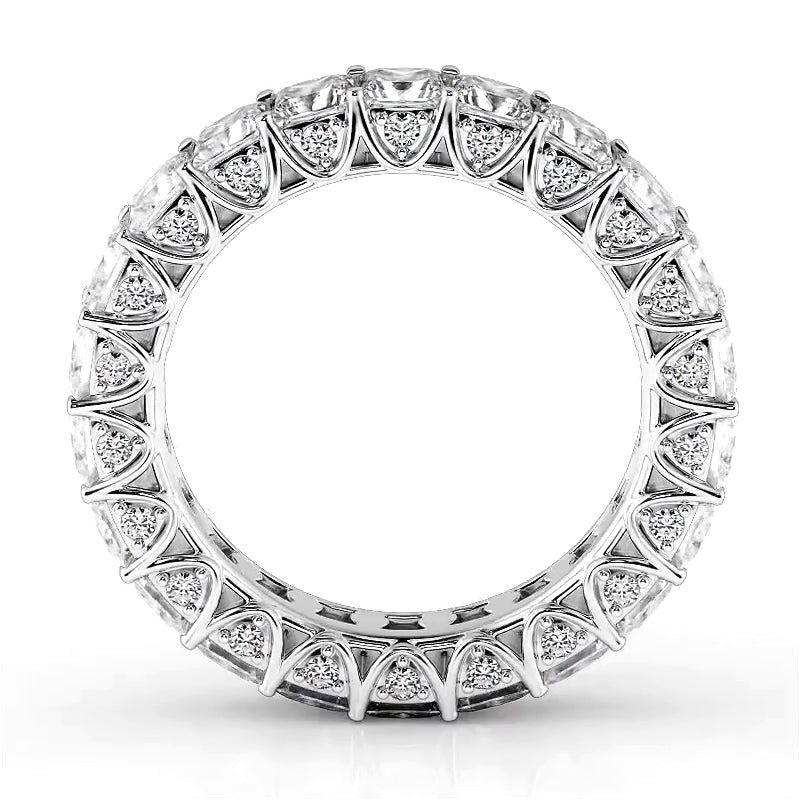 3.76 ct. Princess And Round Diamond Eternity Band-VIRABYANI